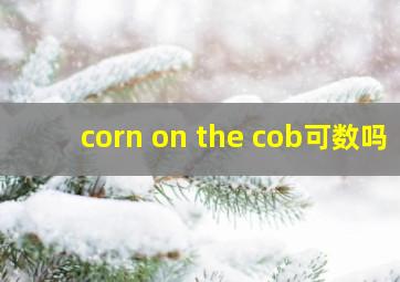 corn on the cob可数吗